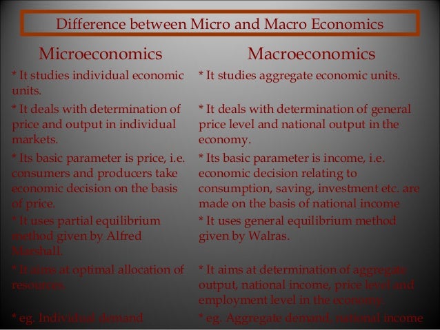 what is the distinction between microeconomics and macroeconomics