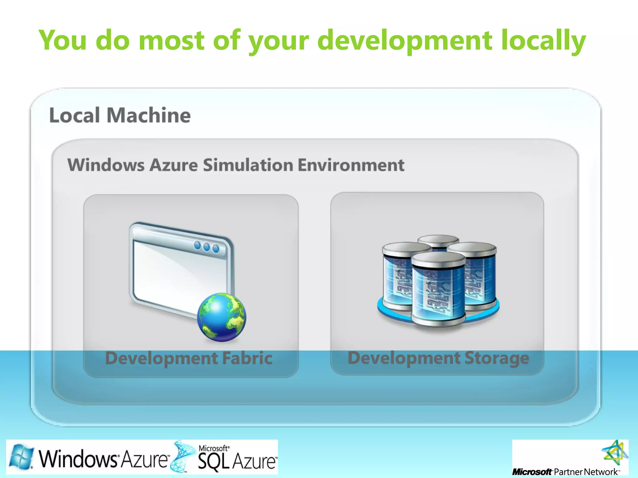 Page 7
You do most of your development locally
 