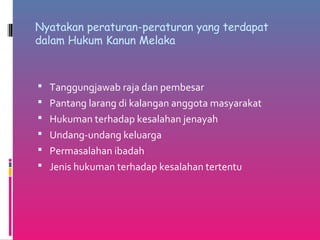 Hukum kanun melaka tingkatan 4