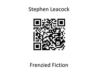 Stephen Leacock Frenzied Fiction 