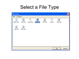 Select a File Type