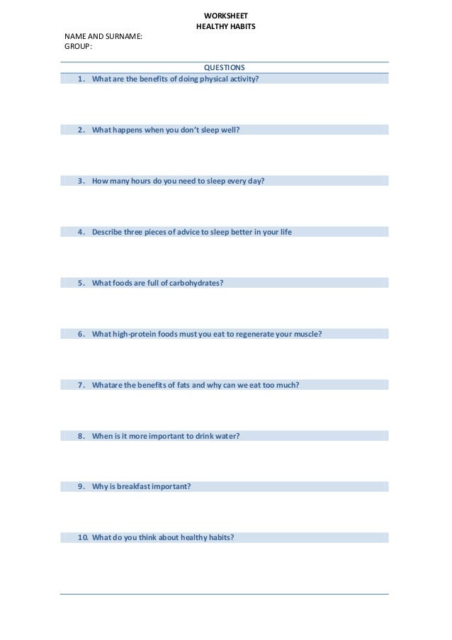 2 worksheet healthy habits (1)
