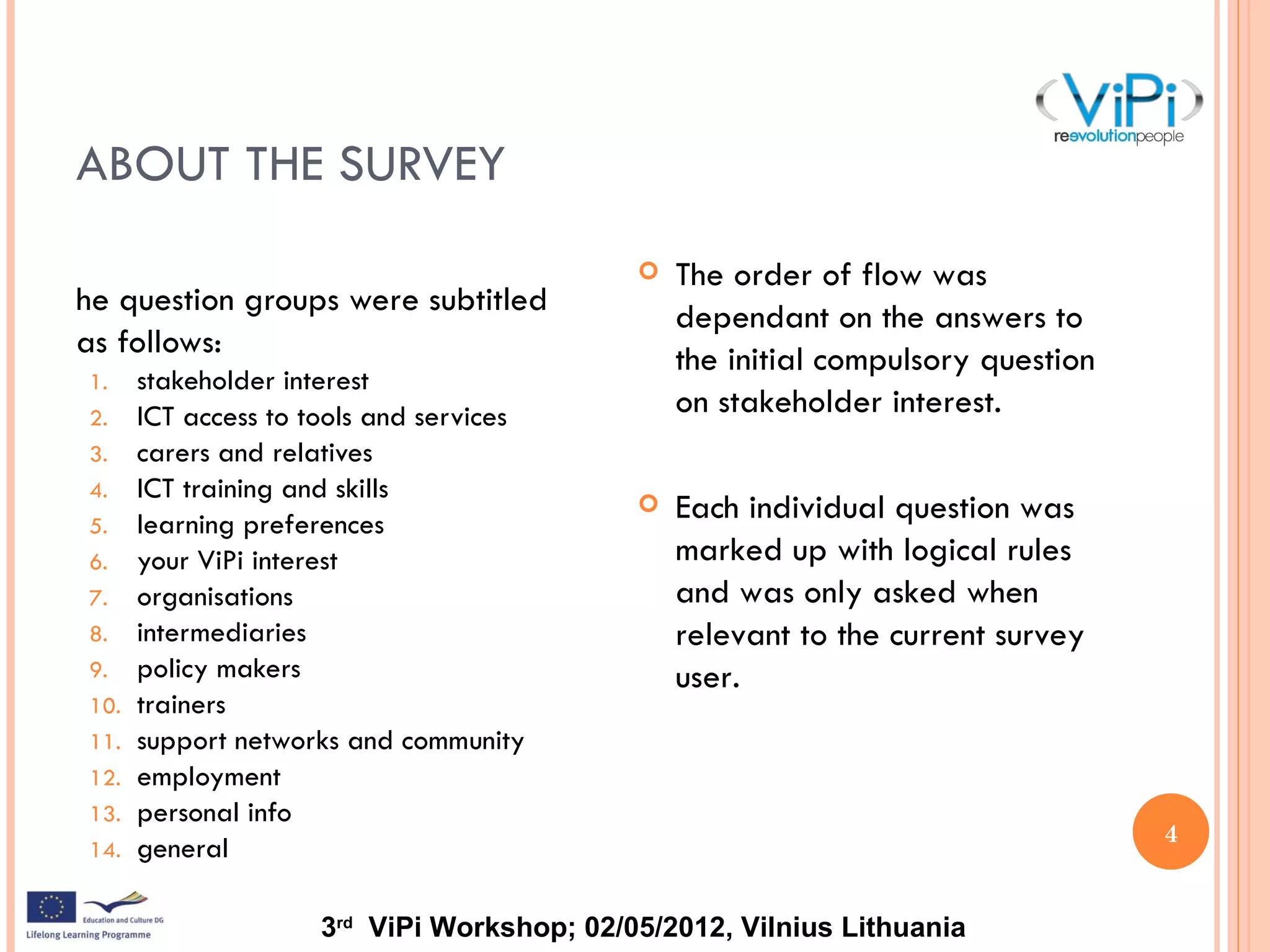 ViPi Survey (Andy Burton, NTU)