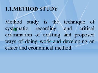 (WORKSTUDY AND ERGONOMICS) Lecture 2 | PDF