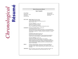 Chronological
Résumé
 