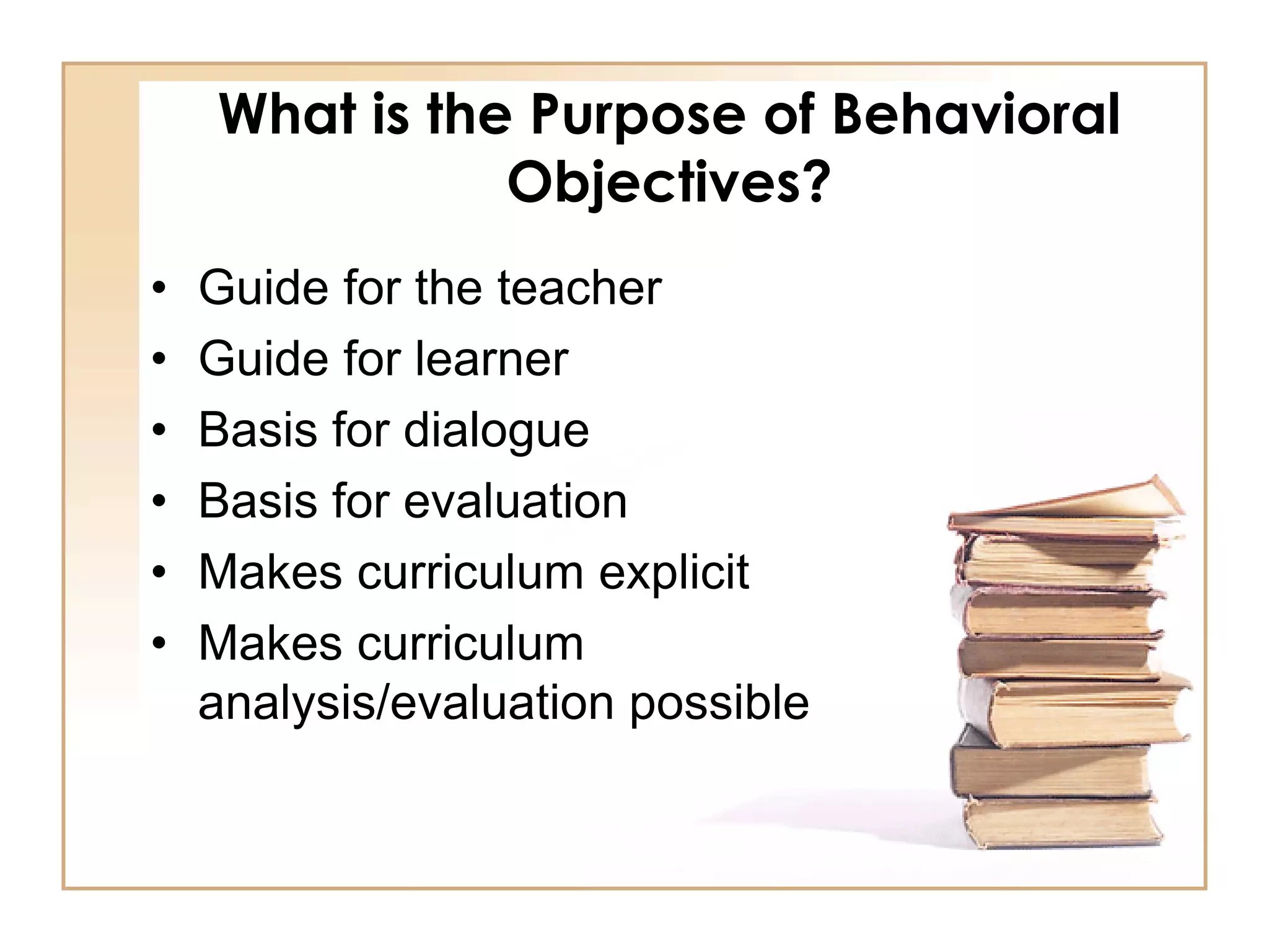 2 Writing Behavioral Objectives Taxonomy of educational objectives (2 ...