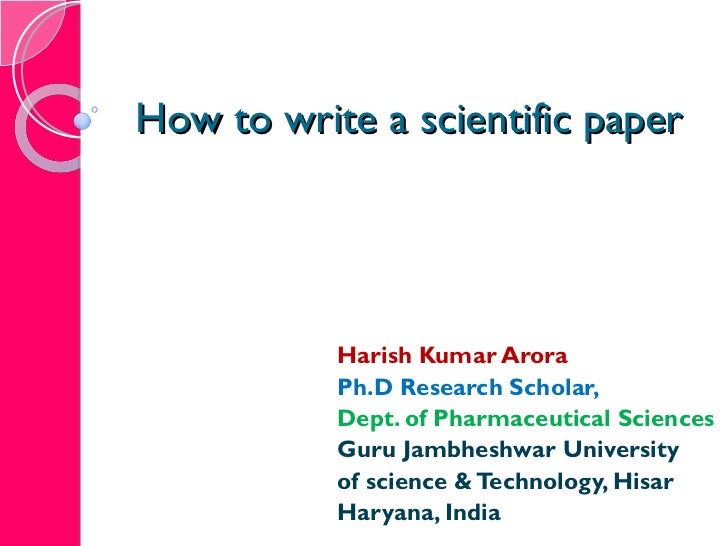 writing research paper slideshare