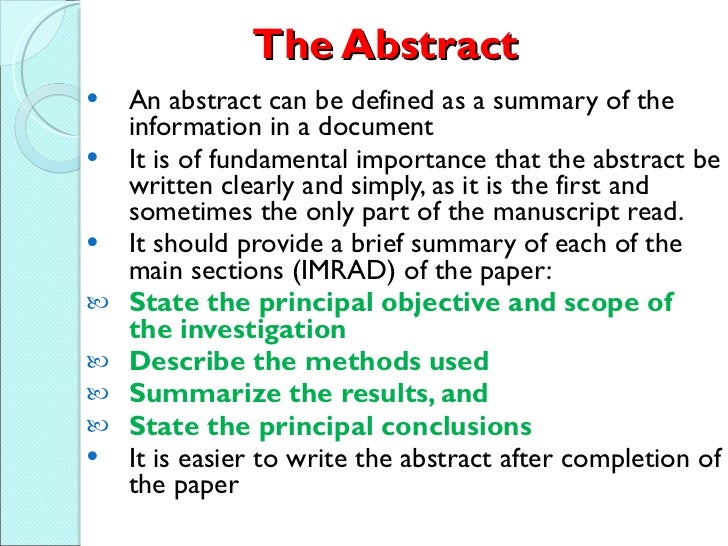 how to start the abstract of research paper