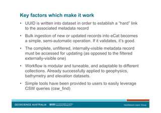 Metadata syncronisation with GeoNetwork - a users perspective | PDF
