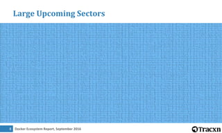 Docker Ecosystem Report, September 20169
Niche Upcoming Sectors
 
