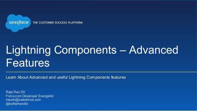 Lightning Components - Advanced Features