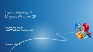 Microsoft Belgium press conference: 2 years Windows 7 - 10 years Windows XP