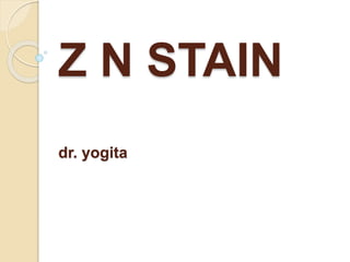 Z N STAIN
dr. yogita
 