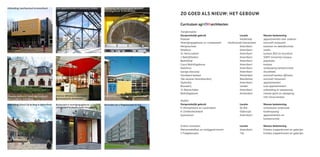 ZO GOED ALS NIEUW: HET GEBOUW

Curriculum agNOVAarchitecten

Transformaties:
Oorspronkelijk gebruik 			                    Locatie		      Nieuwe bestemming
Klooster					Harderwijk	appartementen voor ouderen
Verenigingsgebouw v.e. scheepswerf	 Hardinxveld-Giessendam 	 exclusief restaurant
Meisjesschool				Amersfoort	                                 kantoren en bedrijfsruimte
Ketelhuis					Amersfoort	                                    studio
St. Henricuskerk				                          Amersfoort	    kantoor, BSO en buurthuis
2 Bedrijfshallen				                          Amersfoort	    SOMT University Campus
Bedrijfshal				Amersfoort	                                   popstudio
Casco Bedrijfsgebouw			Amersfoort	                           kantoor
Koetshuis					Amersfoort	                                    verbouwing kantoorruimte
Garage, bioscoop				Amersfoort	                              discotheek
Standaard kantoor				                         Amsterdam	     exclusief kantoor @home
18e-eeuwse herenboerderij			                  Noordeloos	    exclusief restaurant
Stadsvilla					Amersfoort	                                   appartementen
Brouwerij					                                Londen		       luxe appartementen
15 Basisscholen				                           Amersfoort	    uitbreiding en aanpassing
Bedrijfsgebouw				                            Amsterdam	     nieuwe gevel en optopping
							met nieuw kantoor
Studies:
Oorspronkelijk gebruik			Locatie		Nieuwe bestemming
H. Michaelskerk en Laurenskerk			             De Bilt		      revitalisatie-onderzoek
H. Drieëenheidskerk				Oldenzaal		kinderopvang
Gymnasium				Amersfoort	                                     appartementen en
							kantoorruimte

Grotere renovaties:	 			Locatie		                             Nieuwe bestemming
Maisonnetteflats en omliggend terrein		 Amersfoort	           Entrees, trappenhuizen en galerijen
3 Flatgebouwen				                      Tiel		                Entrees, trappenhuizen en galerijen
 