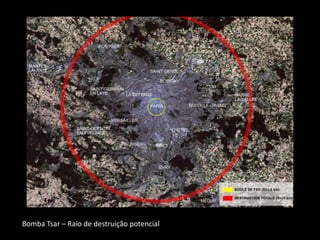 Bomba Tsar – Raio de destruição potencial
 