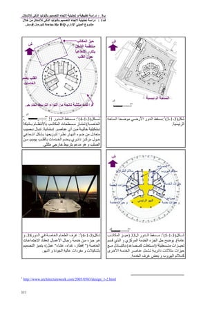 ‫ب‬3:‫و‬ ‫درا‬‫ل‬ ‫آ‬ ‫ا‬ ‫ا‬.
‫ف‬1:‫ل‬ ‫ﻡ‬ ‫ل‬ ‫آ‬ ‫ا‬ ‫ا‬ ‫درا‬
‫داري‬ ‫ا‬ ‫ا‬ ‫وع‬ ‫ﻡ‬Swiss Re HQ‫ن‬ ‫رﻡ‬.
111
‫ﺵ‬)3-1-3(1
:‫ﺡ‬ ‫ا‬ ‫ﺽ‬ ‫ﻡ‬ ‫رﺽ‬ ‫ا‬ ‫ور‬ ‫ا‬ ‫ﻡ‬
‫ا‬.
‫ﺵ‬)3-1-4(1
:‫ور‬ ‫ا‬ ‫ﻡ‬21)‫ا‬ ‫ﺡ‬
‫ﺹ‬ ‫ا‬(‫ﺏ‬ ‫م‬ ‫ﻥ‬ ‫ﺏ‬ ‫ا‬ ‫ت‬ ‫ﻡ‬ ‫ز‬
‫إﻥ‬ ‫ﺹ‬ ‫أي‬ ‫ﻡ‬ ‫ﺥ‬.‫ﻥ‬ ‫ل‬
‫اﺵ‬ ‫ﺏ‬ ‫ز‬ ‫ا‬ ‫ﻥ‬ ‫ر‬ ‫ا‬ ‫ء‬ ‫ﺽ‬ ‫ﻡ‬ ‫دل‬ ‫ﻡ‬
‫ﺏ‬ ‫ت‬ ‫ﻡ‬ ‫ا‬ ‫ي‬ ‫دا‬ ‫آ‬ ‫ﻡ‬ ‫ل‬ ‫ﺡ‬core‫ﻡ‬
‫ﻡ‬ ‫رﺝ‬ ‫ﺥ‬ ‫ﺏ‬ ‫ﺏ‬ ‫ﻡ‬ ‫ه‬ ‫و‬ ‫ا‬.
‫ﺵ‬)3-1-5(1
:‫ال‬ ‫ور‬ ‫ا‬ ‫ﻡ‬33)‫ا‬ ‫ﺡ‬
‫ﻡ‬.(‫ي‬ ‫ا‬ ‫و‬ ‫ي‬ ‫آ‬ ‫ا‬ ‫ﻡ‬ ‫ا‬ ‫ء‬ ‫ا‬ ‫ﺡ‬ ‫ﺽ‬
‫ﻡ‬ ‫ات‬)‫آ‬ ‫ا‬(‫ﻡ‬ ‫دل‬ ‫ﺏ‬
‫ى‬ ‫ﺥ‬ ‫ا‬ ‫ﻡ‬ ‫ا‬ ‫ﺹ‬ ‫دا‬ ‫ت‬ ‫ﺙ‬ ‫ﻡ‬ ‫ات‬ ‫ﺡ‬
‫ﻡ‬ ‫ا‬ ‫ف‬ ‫ﺏ‬ ‫و‬ ‫وب‬ ‫ا‬ ‫آ‬.
‫ﺵ‬)3-1-6(1
:‫ور‬ ‫ا‬ ‫ﺹ‬ ‫ا‬ ‫م‬ ‫ا‬ ‫ف‬38.‫و‬
‫ت‬ ‫ﺝ‬ ‫ا‬ ‫د‬ ‫إﻥ‬ ‫ل‬ ‫ا‬ ‫ل‬ ‫رﺝ‬ ‫ﻡ‬ ‫ﺥ‬ ‫ﻡ‬ ‫ء‬ ‫ﺝ‬ ‫ه‬
‫ﺹ‬ ‫ا‬")‫ر‬ ‫إ‬-‫اء‬-‫ء‬"(‫ا‬ ،
‫ا‬ ‫و‬ ‫دة‬ ‫ا‬ ‫دات‬ ‫ﻡ‬ ‫و‬ ‫ت‬ ‫ﺏ‬.
1
http://www.architectureweek.com/2005/0503/design_1-2.html
‫ا‬ ‫ﺡ‬ ‫ا‬
‫ا‬ ‫ﺡ‬
‫ا‬ ‫ﻡ‬
ً ‫أ‬ ‫ر‬ ‫ی‬
‫ا‬ ‫ل‬ ‫ﺡ‬
‫ی‬ ‫ا‬
‫ت‬ ‫ﻡ‬ ‫ا‬
‫رﺝ‬ ‫ا‬ ‫ا‬ ‫اء‬ ‫ا‬ ‫ﻡ‬ ‫ﻥ‬ ‫ﻡ‬ ‫ت‬ ‫ا‬
‫ش‬
5‫م‬5‫م‬
5‫م‬
5‫م‬
‫ش‬
‫ش‬
 
