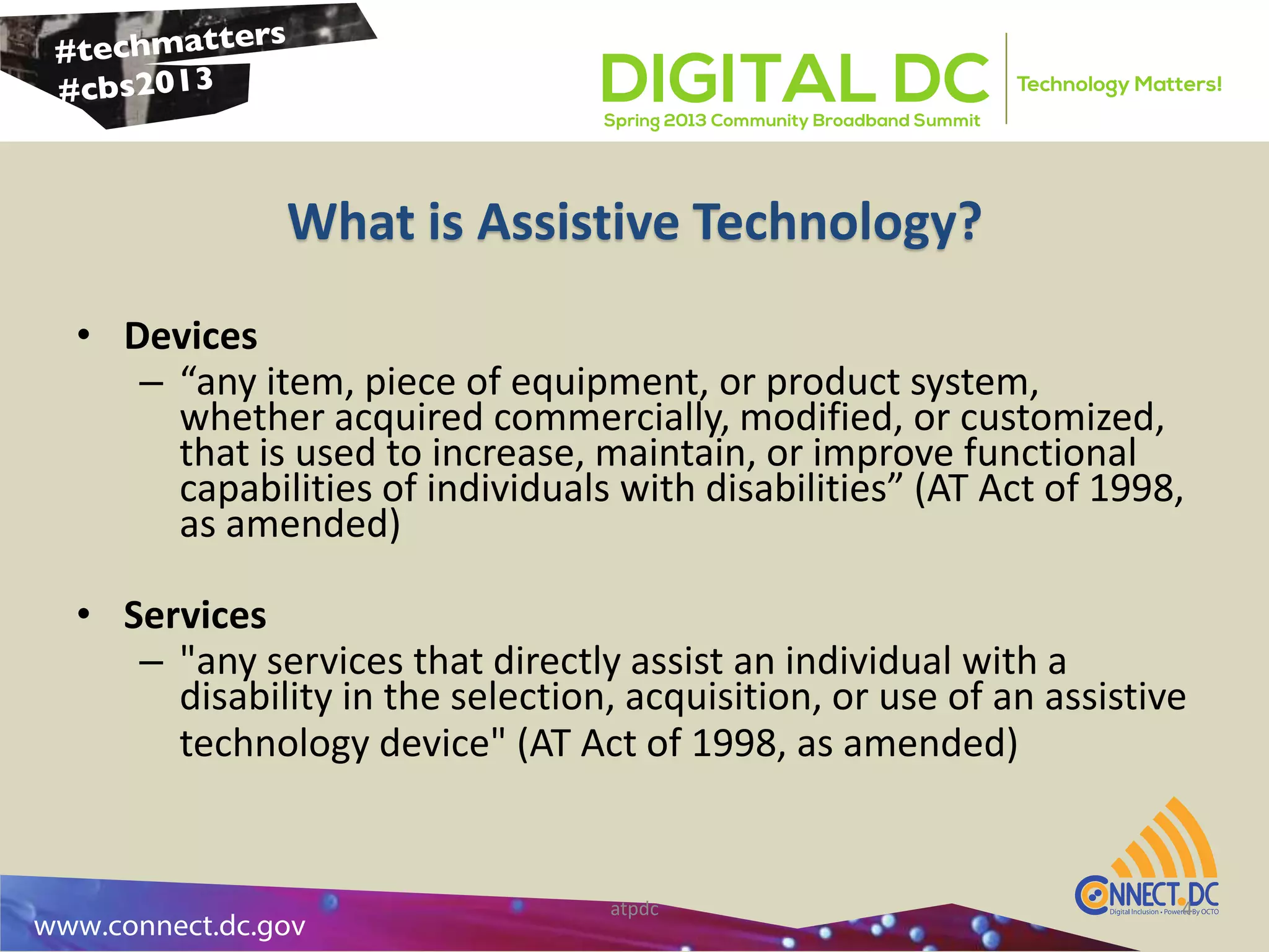 Assistive Technology Options for computer users with disabilities | PPT