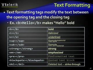 HTML Fundamentals | PPT
