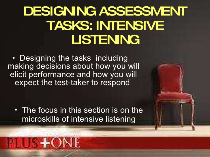 Assessing Listening Part 3 Assessing Listening Part 3