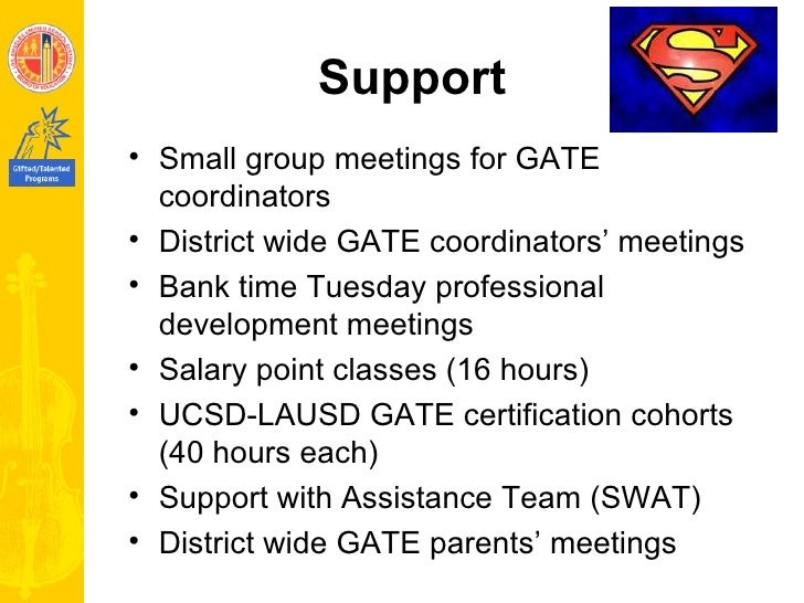 Gate Identification LAUSD LD6 3/11/09