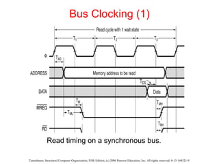 Bus Clocking (1) Read timing on a synchronous bus. 
