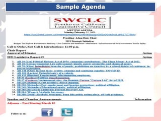 Sample Agenda
 