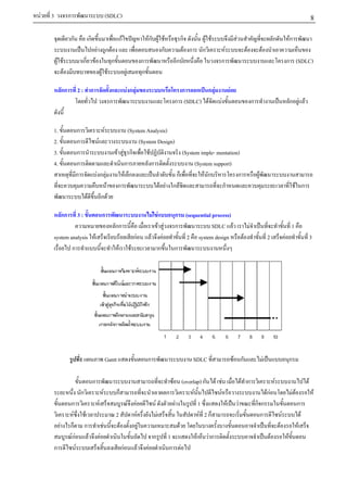 F   3                 ก                                                      (SDLC)                                                                                                                                                                                          8
                      ก                      ก                                           กF                                        Fก F F                  ก         F F                F                                             ก                   Fก
                                                   F กF                                                                                ก                    F ก     ก          F                    F               F
         F F                         ก           F       ก                                                                     ก                       ก                   ก                                                                          ก (SDLC)
                 F                                   F F                                          F                            ก

                 กก             2: ก                                                                  FกF                                                ก ก กF                    F
                                                                                 ก                                                                     ก (SDLC) F F                                         ก                                             ก F F


        1.                  ก                                            F                 (System Analysis)
        2.                  ก                        F                                          (System Design)
        3.                  ก                                                         F F ก          F            (System imple- mentation)
        4.                  ก                                                             ก            ก                (System support)
                            ก                        FกF                                 F ก                    ก           F ก           ก                                                                     F
                                                                             F         ก                 F F กF                    ก                                                                                                                           F ก
                                         F                       กF

                 กก             3:                               ก                                                                      F F            ก (sequential process)
                                                                                     กก                                                   F F          ก             SDLC F                             F                                                  1
        system analysis F                                                               F                     กF                       F F                2 system design                       F                           2                     F                          3
                ก                                                                     F                   F                                 ก          ก




                                1                                            Gantt                                                 ก                              SDLC                 F ก                              F                                 ก

                                                 ก                                                                                                 F    (overlap) ก F F                         F ก                                   F                                  F
                                 ก                                   F               ก                                                           ก            F        F                                                    FกF                            F F                   F
                      ก                                  F                                            F        F                         F          F            1       F                  F                   กก                                               ก
                       F             F                                               2                             F                         F                    F 2ก                                           ก                            F                      F
             F        ก              ก                           F                       F                                 F                          F                                                                                   F                      F
                      FกF                    F               F                                                                          ก         1             F F Fก                                                            F                   F
        ก                   F                                                                กF                        F           F              ก F
 