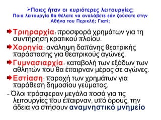 Χορηγία: ανάληψη δαπάνης θεατρικής παράστασης για
θεατρικούς αγώνες.
 