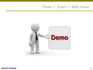 Flume + Esper + RHQ Demo




Apache Hadoop                              26
 