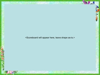 <Scoreboard will appear here, leave shape as-is.>
 