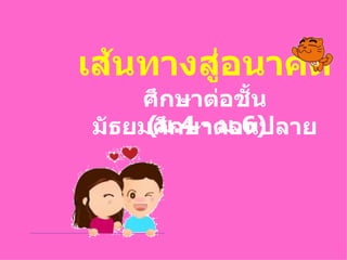 ๶ส้Ȩางสู่อȨคต
    ศึกษาต่อชั้น
     (ม.4 - ม.6)
มัธยมศึกษาตอนปลาย
 