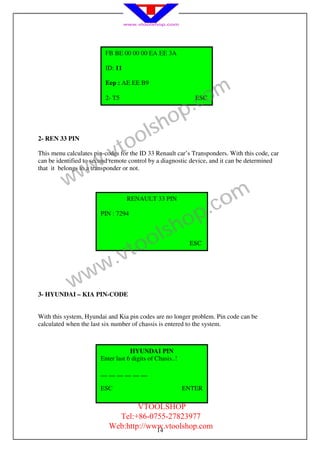 Box Code B9 How to operate the excellent key programmer AD900? | PDF
