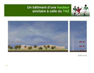 Un bâtiment d’une hauteur
        similaire à celle du TAZ




                                   COUPE DU TAZ




25
 