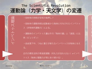 The Scientific Revolution
      \Փѧ?ѧΉw
                ?Ͷγ־A՚ݤѺ
     ڥȥՓ

                ?Ͷ\ӳ־Aߤ˸뤵줿ڥȥ

                \ˤ롣

                ?\ΥڥȥϤΡȡٶȡ˱

                ԥ

                ?СĤͤؤ¤ʥڥȥ뤨

                롣

                ΑTԷtεٶ\ӣΤӤʤ٥

                ȥlˤA룩


2012/10/30                 |ѧѧ            13
 