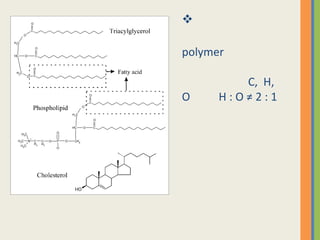 

polymer

         C, H,
O     H:O≠2:1
 