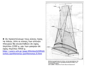 ► Αν πποεκσείνοτμε σοτρ κίονερ ππορ
σα πάνψ, σϋσε οι κίονερ σψν ςσενύν
πλετπύν θα ςτνανσηθοόν ςε όχορ
πεπίποτ 2200 μ. και σψν μακπύν ςε
όχορ πεπίποτ 4950 μ.
http://users.sch.gr/ipap/Ellinikos%20Polit
ismos/parthenonas/parthenonas.0.htm
 