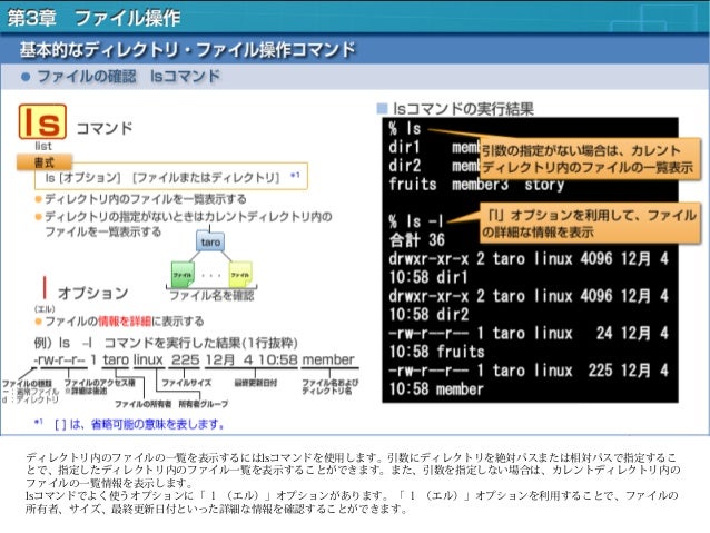 1 Linux入門 第3章 ファイル操作