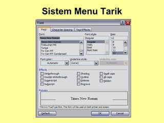 Sistem Menu Tarik
 
