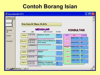 Contoh Borang Isian
 