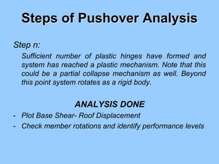 Pushover Method 3.4 pushover analysis | PDF