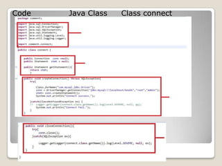 Code Java Class Class connect
 
