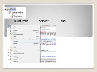 Build Path servlet run
 