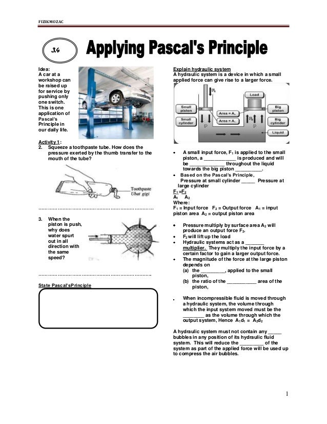 3.4 pascal principle answer