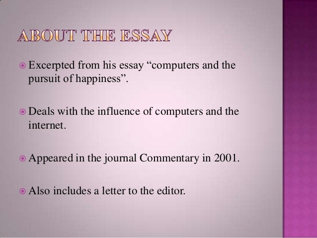 Science and happiness essay
