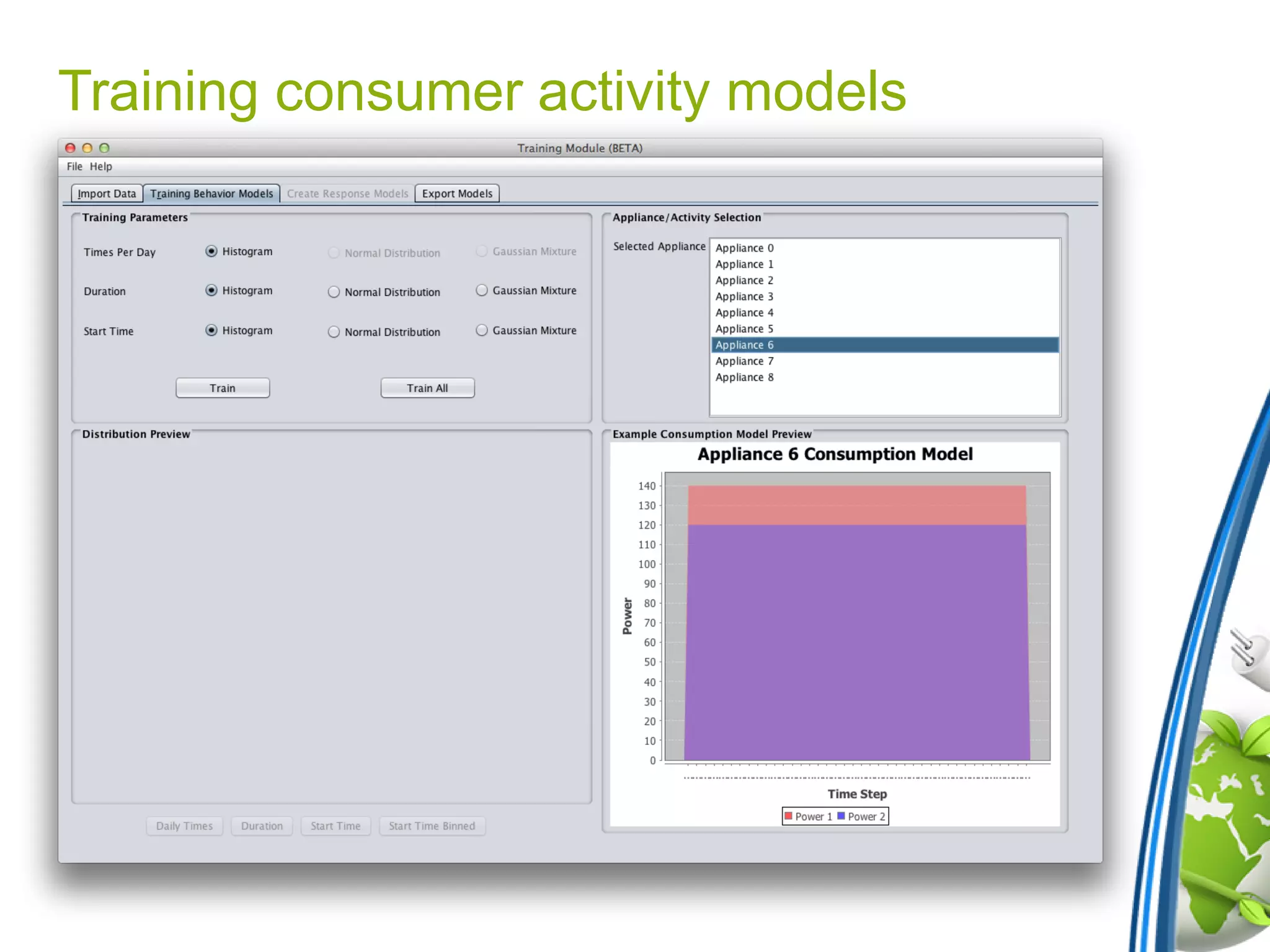 Training consumer activity models
 