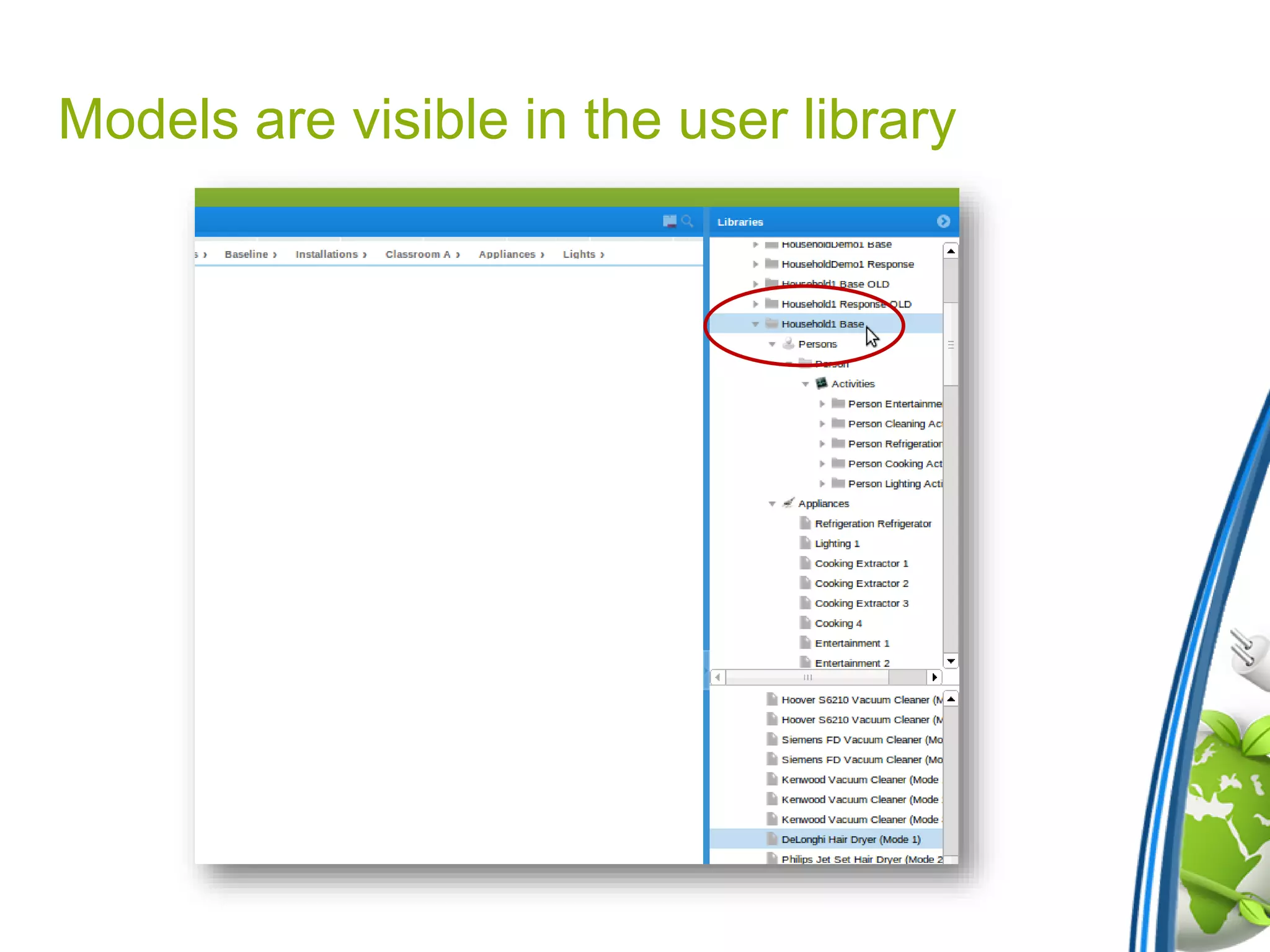 Models are visible in the user library
 