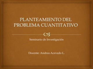 Seminario de Investigación
Docente: Andrea Acevedo L.
 