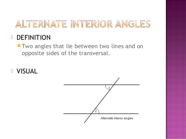 3 1 Identify Paris Of Lines And Angles