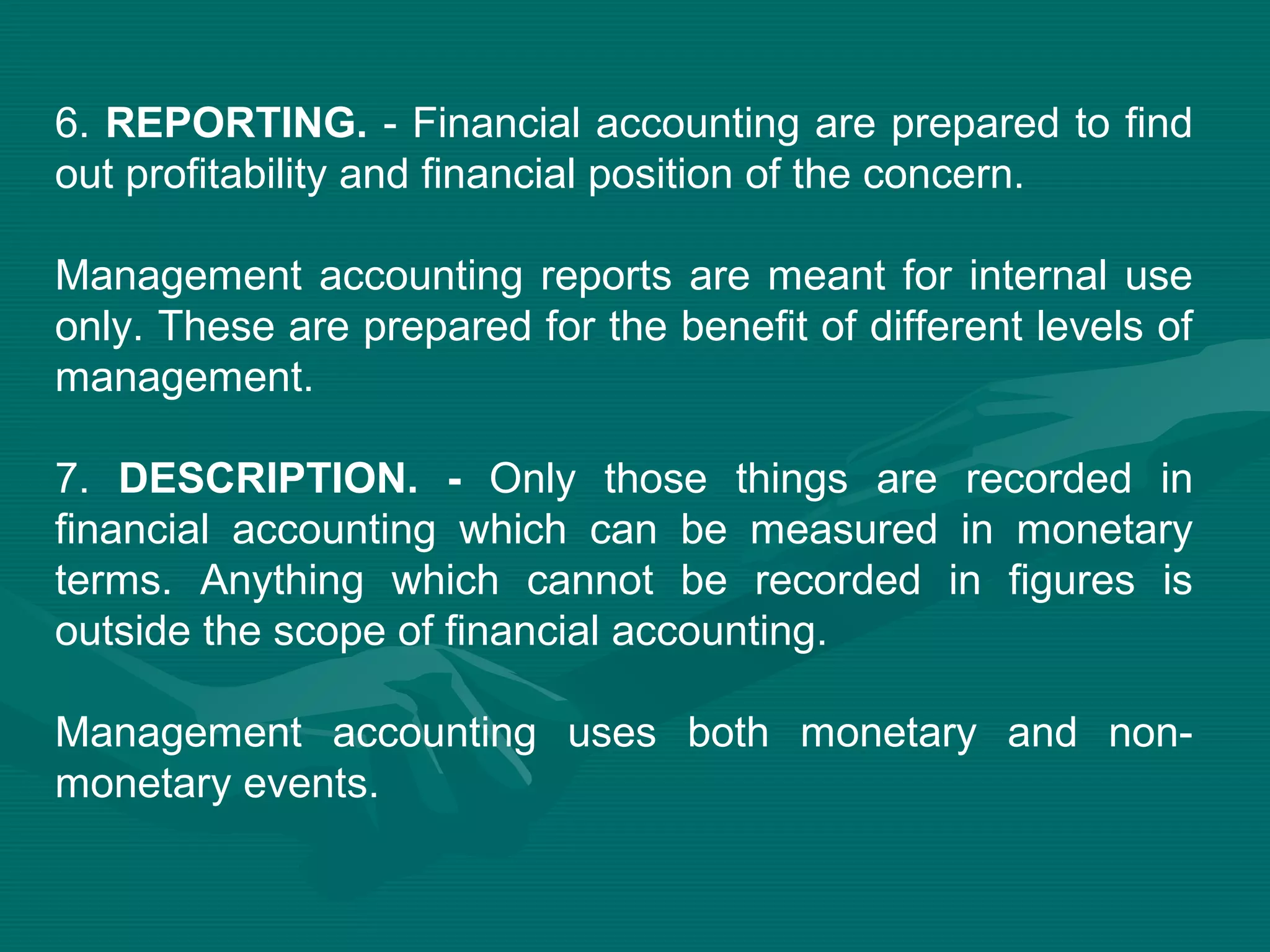 Managerial Accounting Provides All Of The Following Financial Information Except 3.management accounting vs financial accounting | PPT