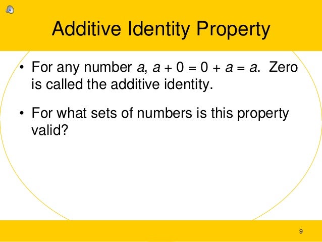 ativan additive identity property